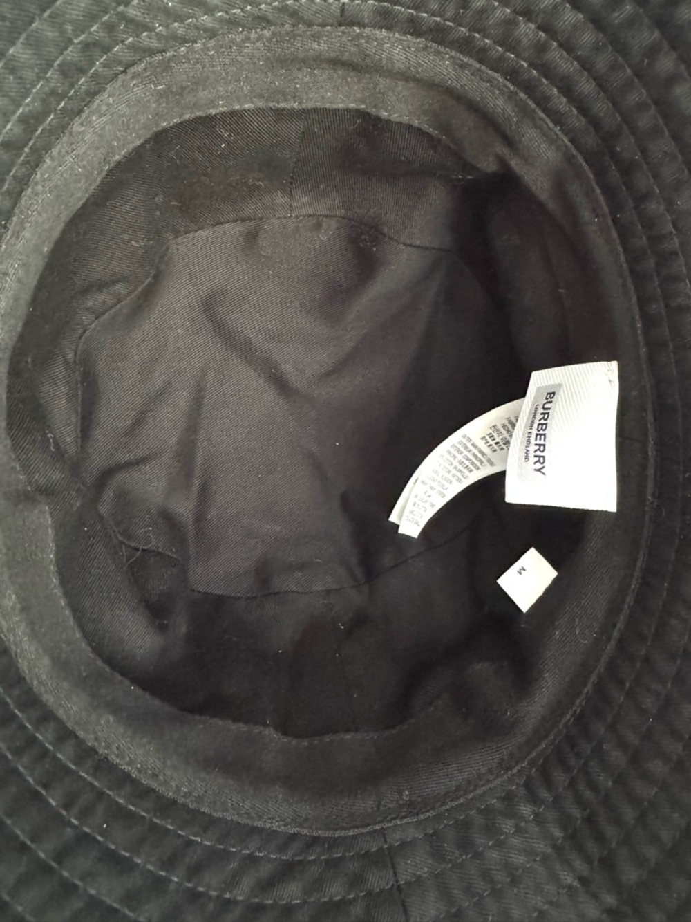 BURBERRY Black Cotton Bucket Hat Size M Fits Small Authenticated COA Included - Picture 4 of 7
